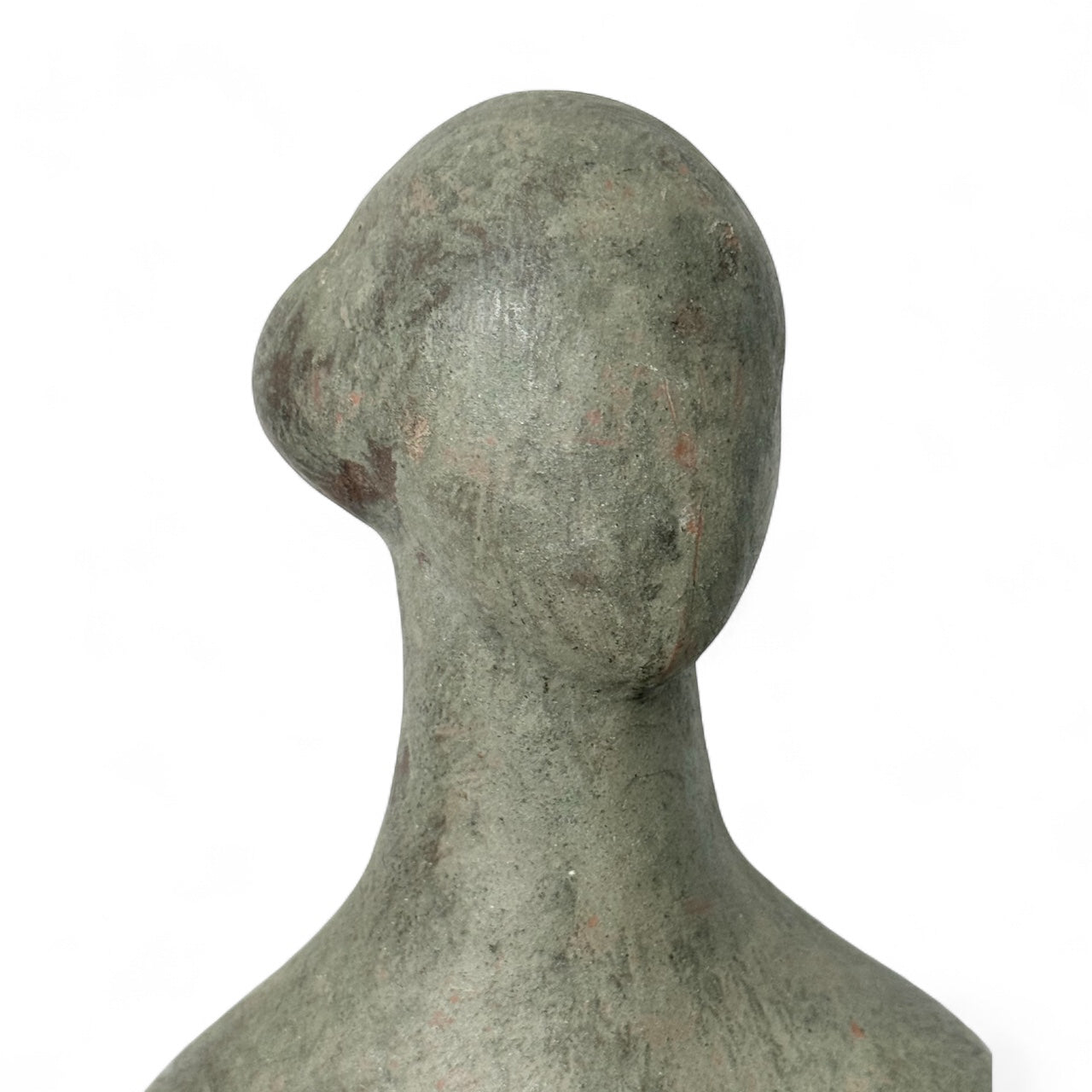 Petite Ceramic Bust on Wood Base