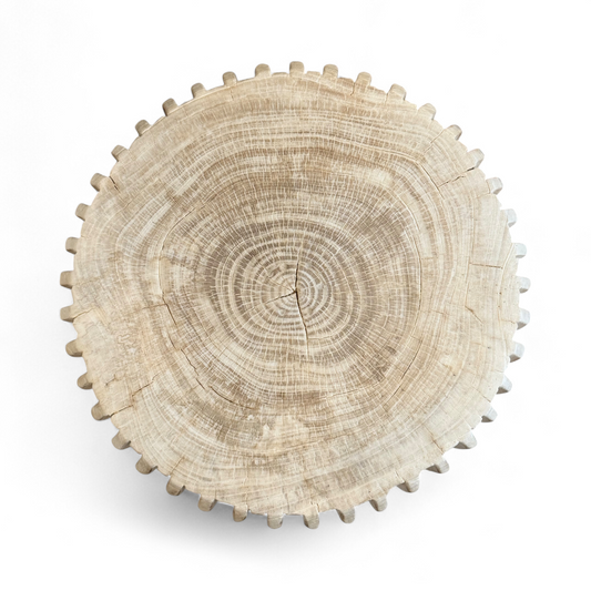 Bleached Ribbed Suar Wood Table