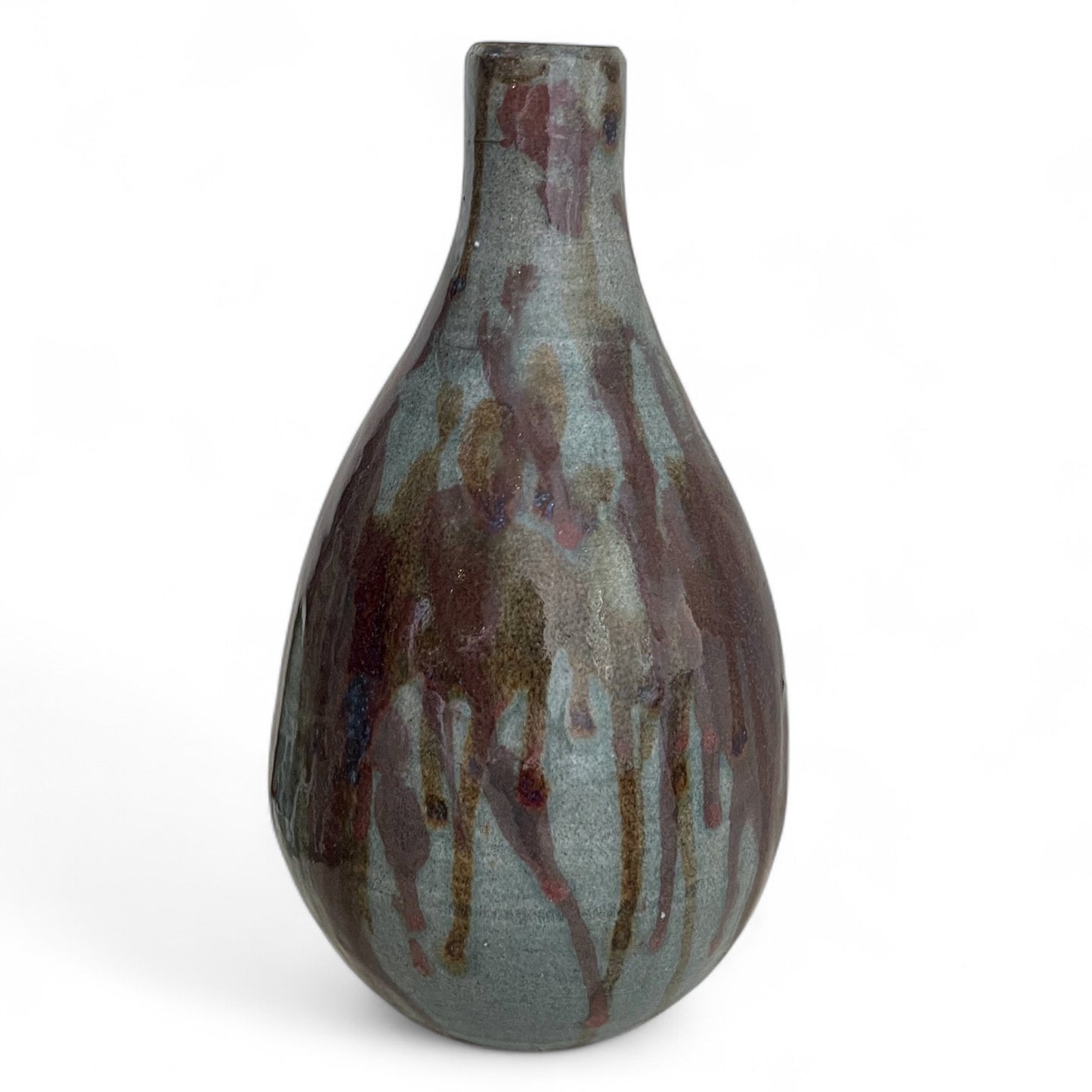 Drip Glazed Stoneware Vase