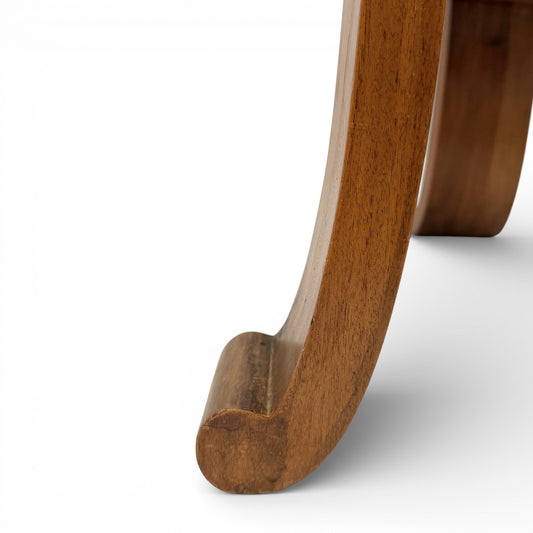 Pair of Italian Beech Wood Barrel Chairs, circa 1970s-80s