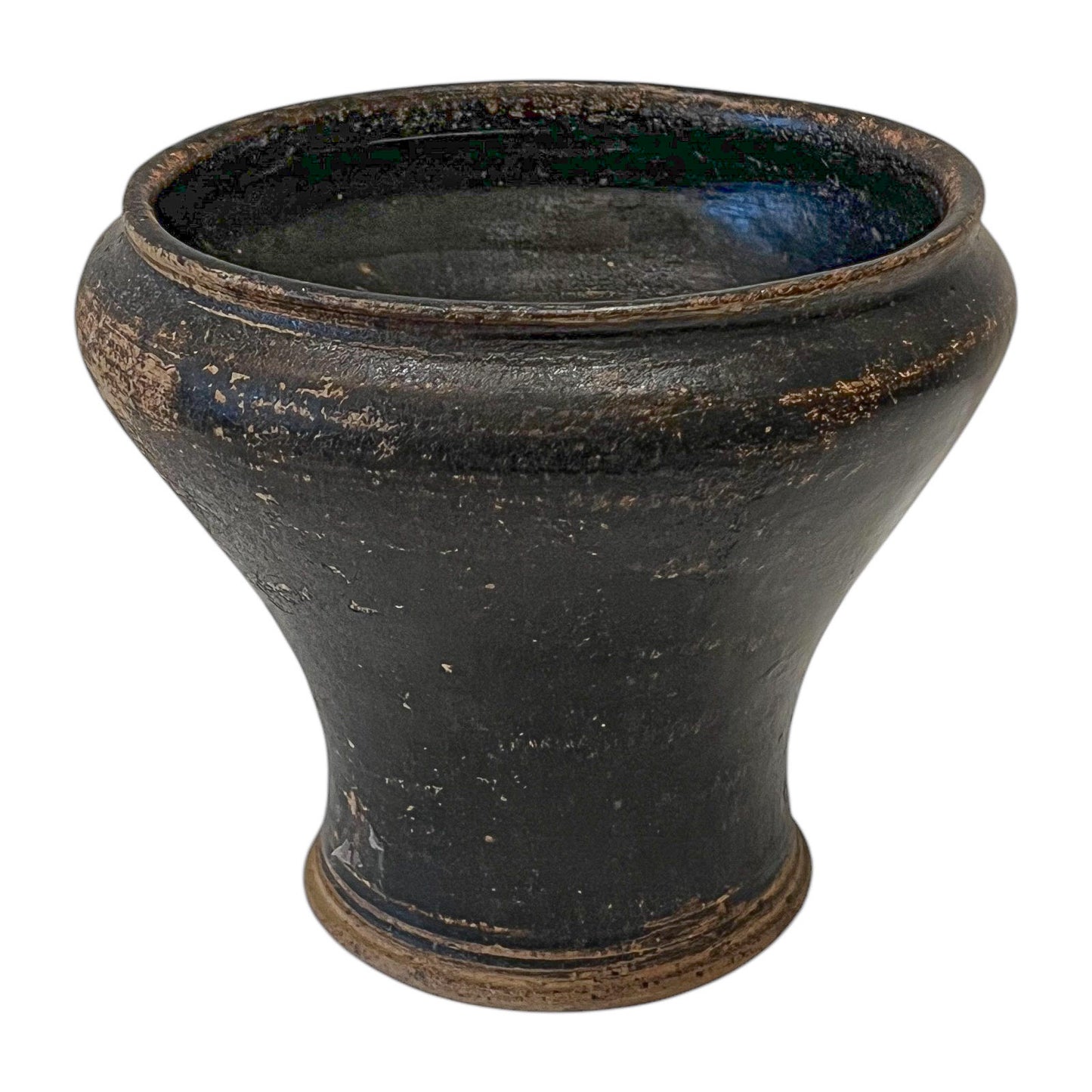 Rustic Black Stoneware Vase