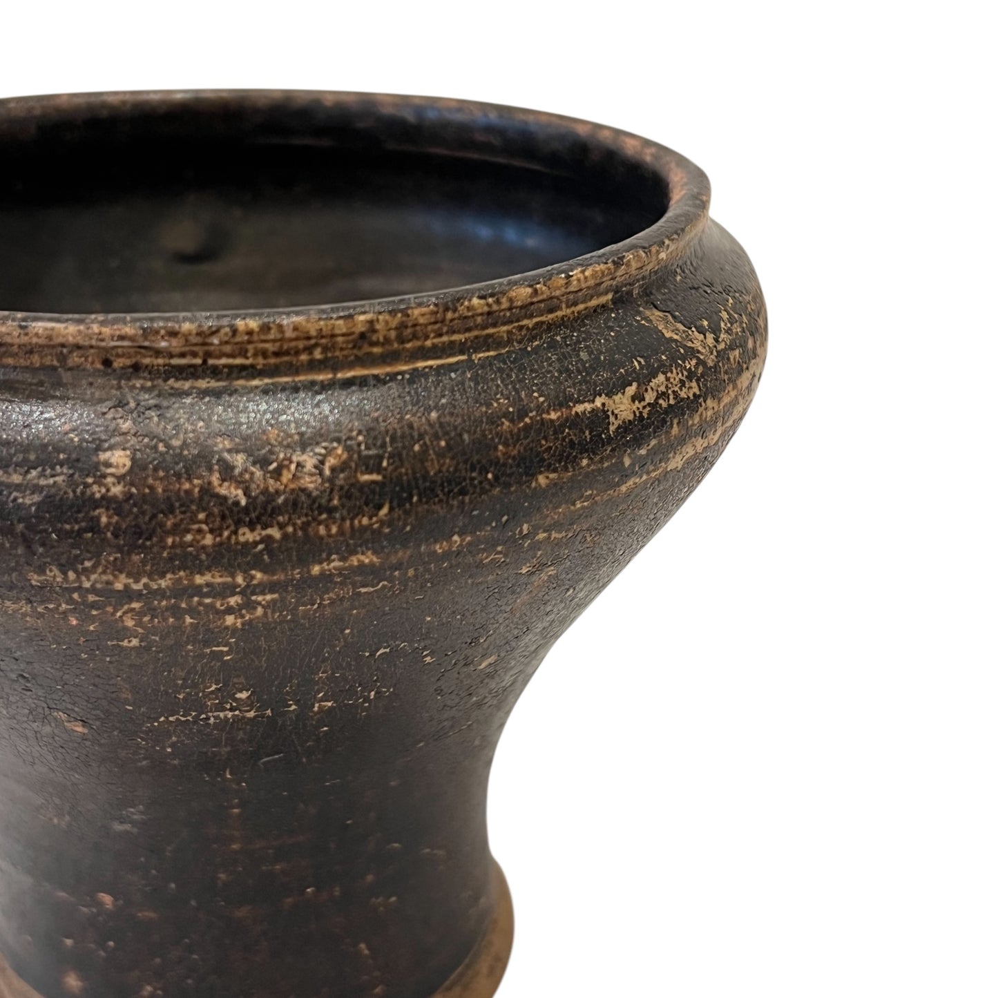 Rustic Black Stoneware Vase