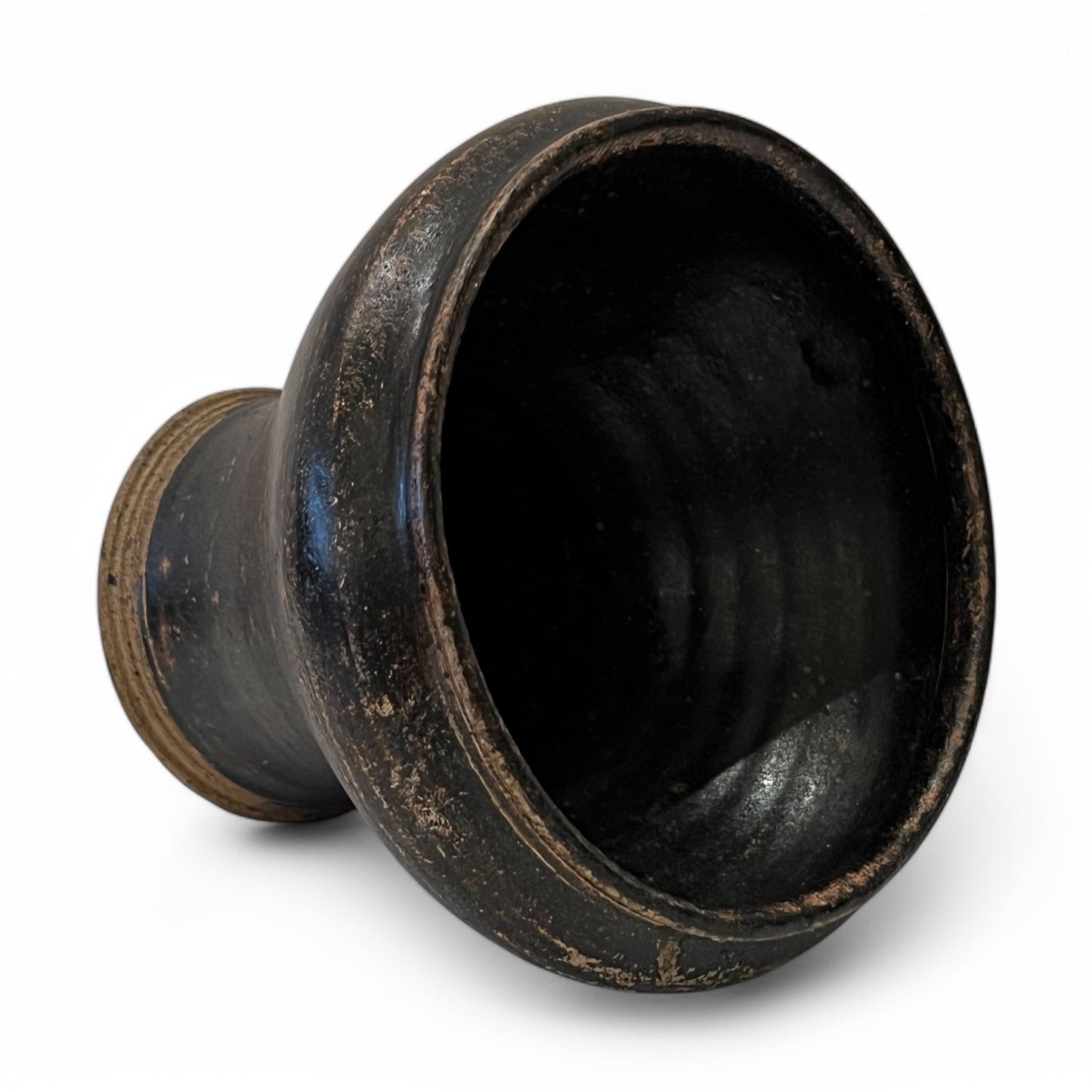 Rustic Black Stoneware Vase