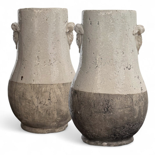 Pair of Portuguese Earthenware Vases