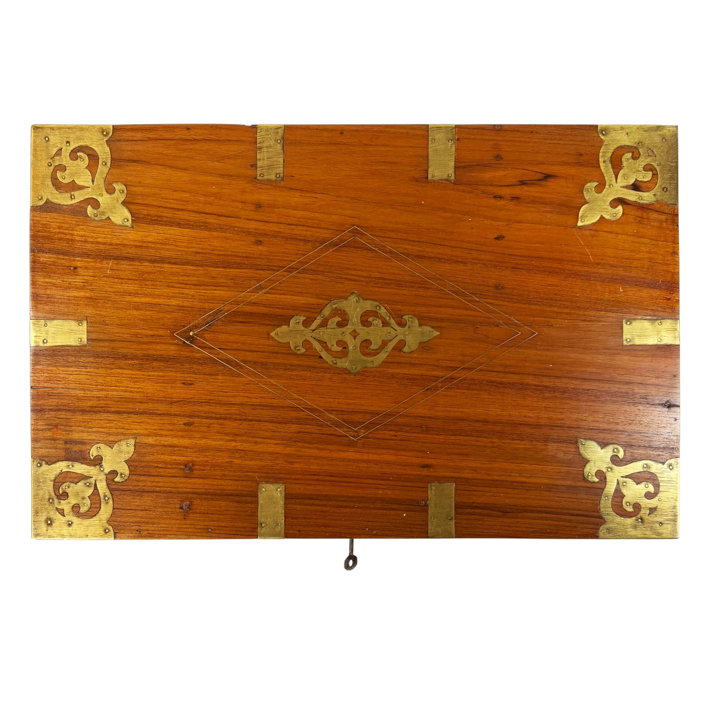 Anglo Indian Teak and Brass Trunk, 19th Century