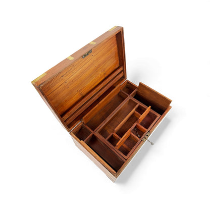 Anglo Indian Teak and Brass Trunk, 19th Century