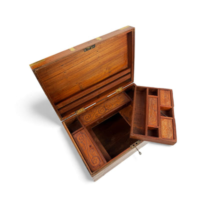 Anglo Indian Teak and Brass Trunk, 19th Century