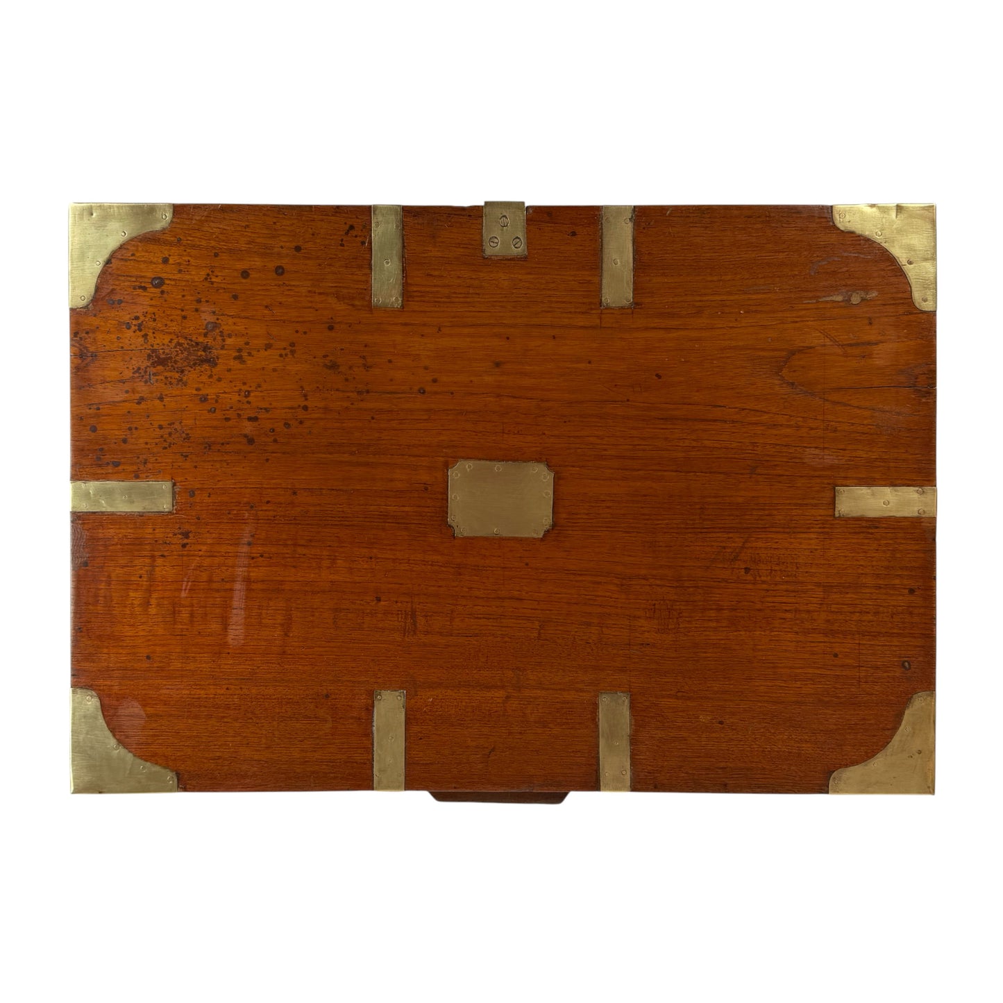 Large Teak and Brass Anglo-Indian Trunk, 19th Century