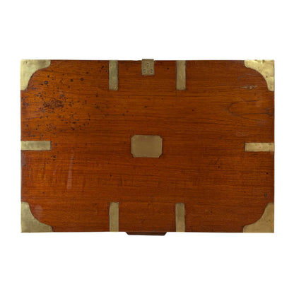 Large Teak and Brass Anglo-Indian Trunk, 19th Century