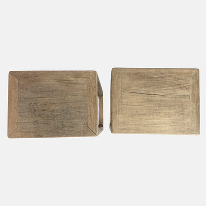 Pair of Light Wood Pedestals