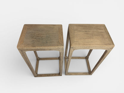 Pair of Light Wood Pedestals