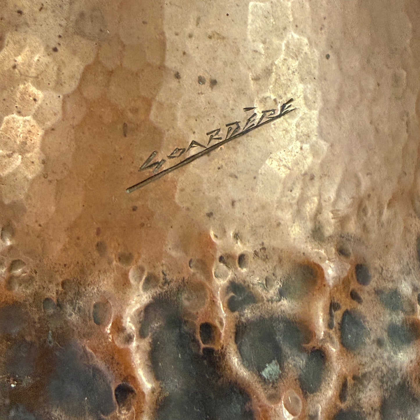 French Mid Century Textured Copper Vase