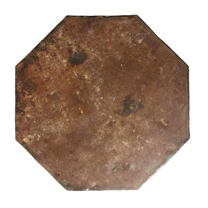 Octagonal Metal Table with Acid Wash Finish