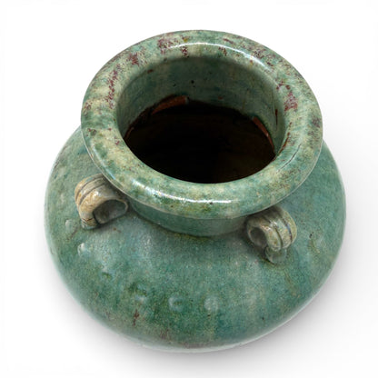 Green Drip Glazed Vase