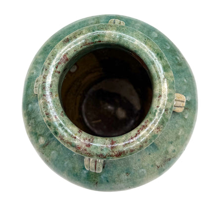 Green Drip Glazed Vase