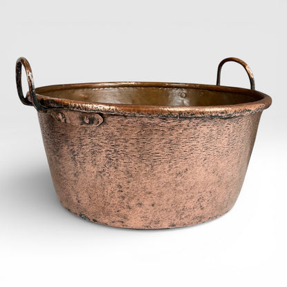 French Hammered Copper Basin 19th Century