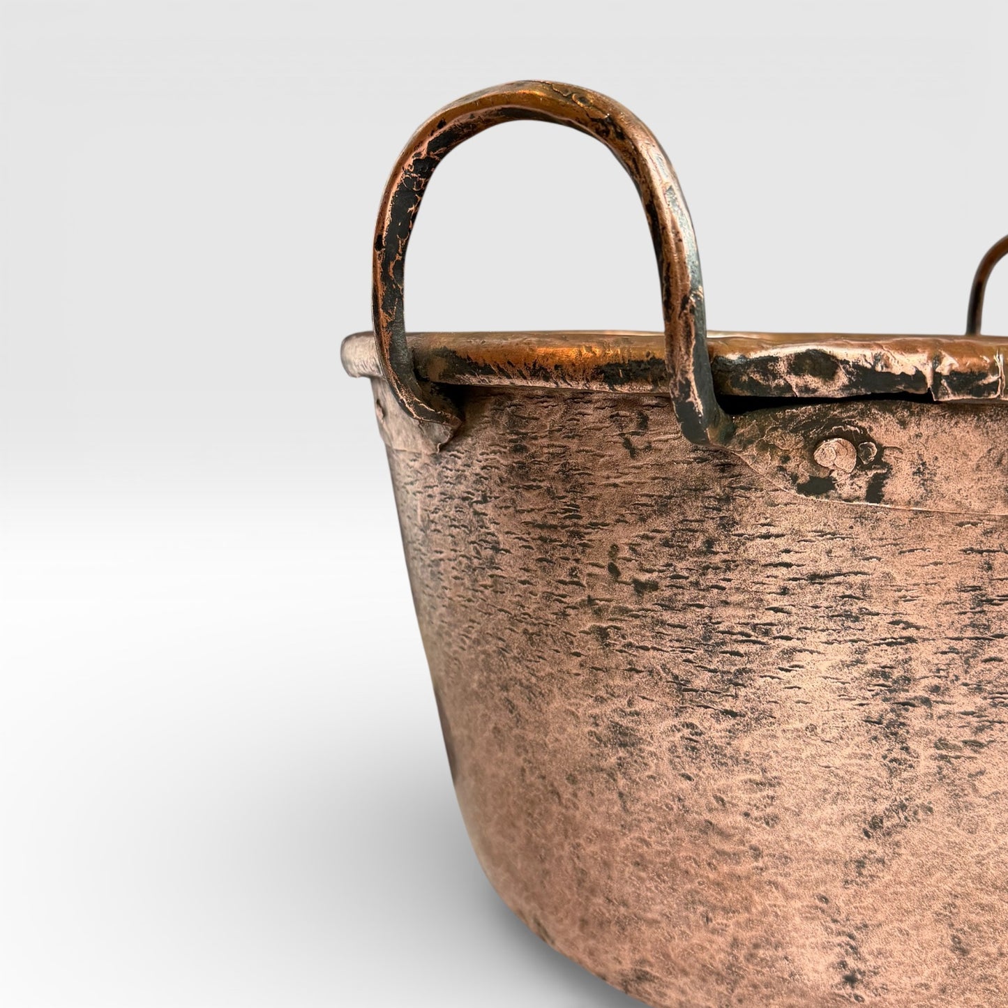 French Hammered Copper Basin 19th Century
