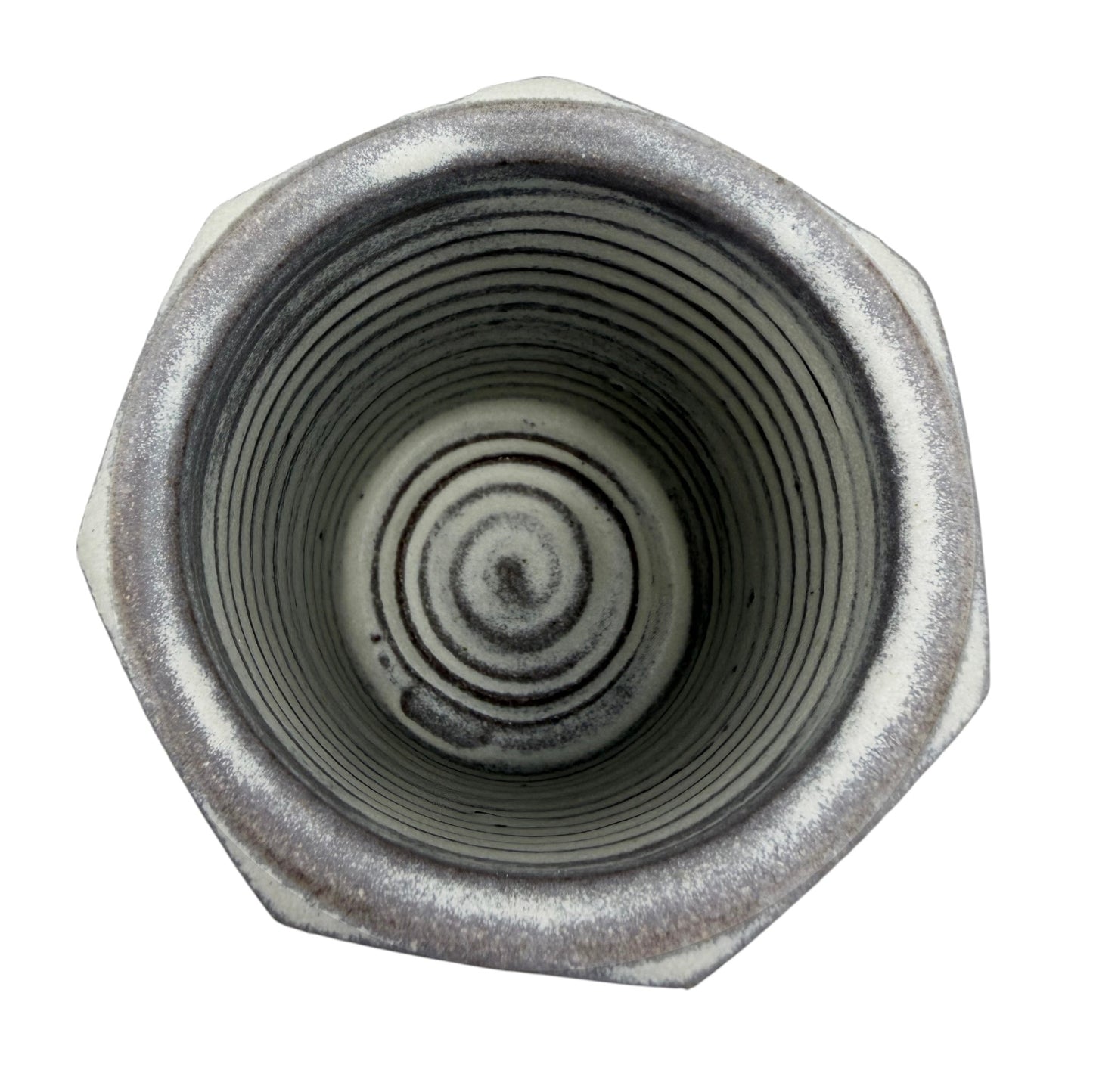 Seven Sided Stoneware Jar