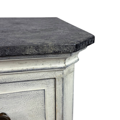 Three Drawer Gray Painted Commode