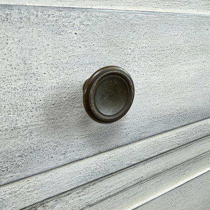 Three Drawer Gray Painted Commode