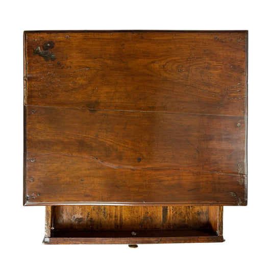 Rustic French Walnut Side Table, 18th Century