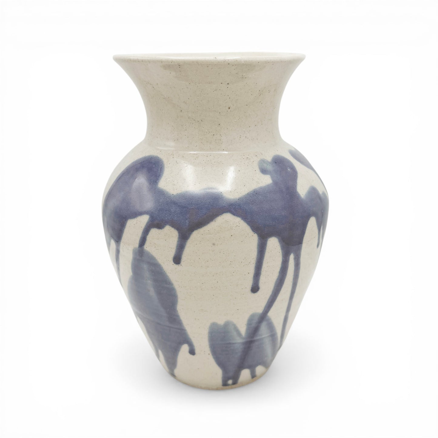 Drip Glazed Stoneware Vase