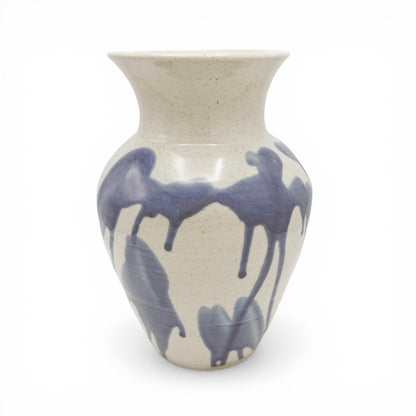 Drip Glazed Stoneware Vase