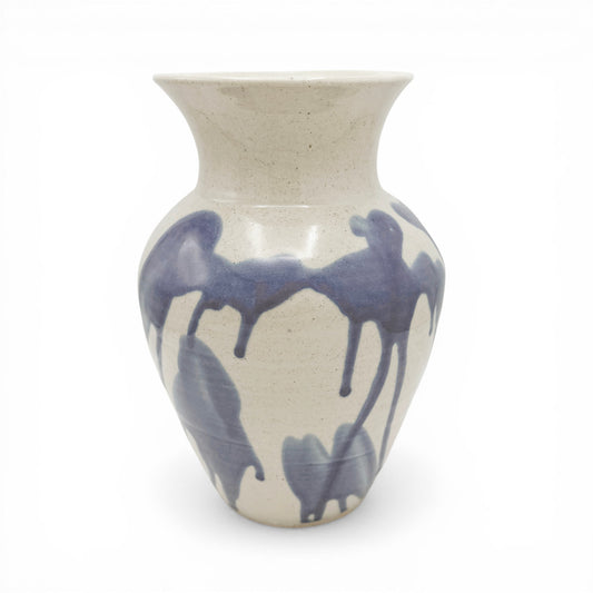 Drip Glazed Stoneware Vase