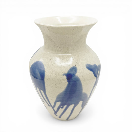 Drip Glazed Stoneware Vase