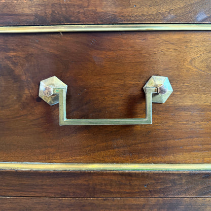 French Walnut Two-Drawer Commode, France 19th Century
