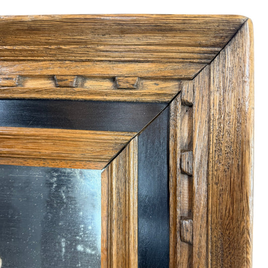 French Carved Oak Mirror circa 1940