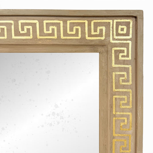 Pair of Taupe and Gold Italian Mirrors, circa 1960