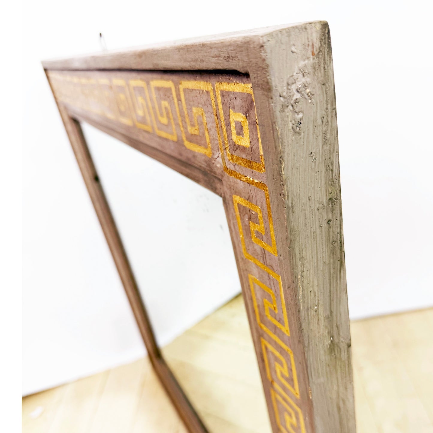 Pair of Square Mirrors with Greek Key Border, circa 1960