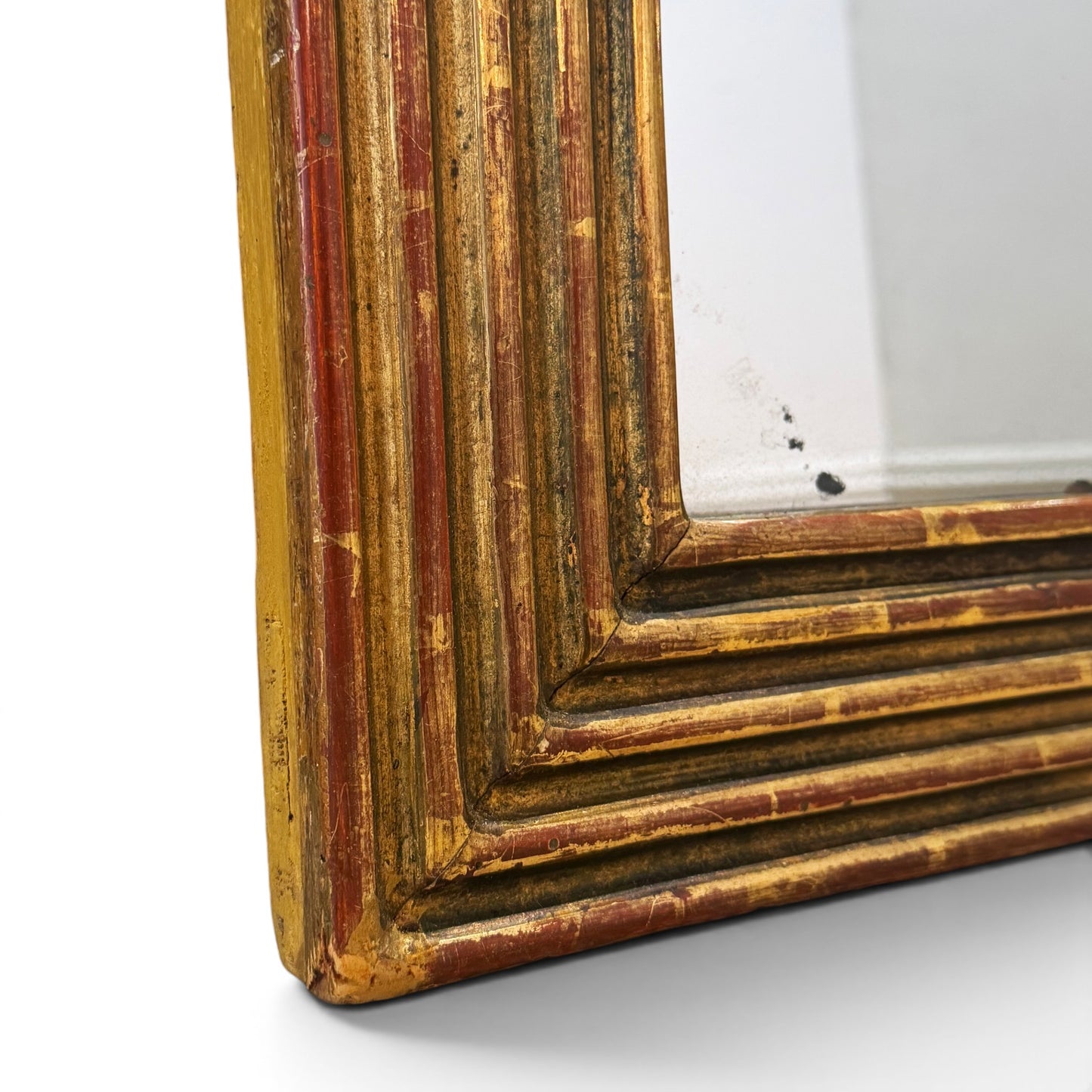 Antique French Directoire Giltwood Baguette Mirror