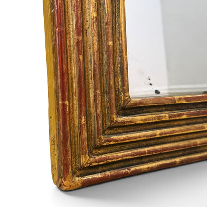 Antique French Directoire Giltwood Baguette Mirror