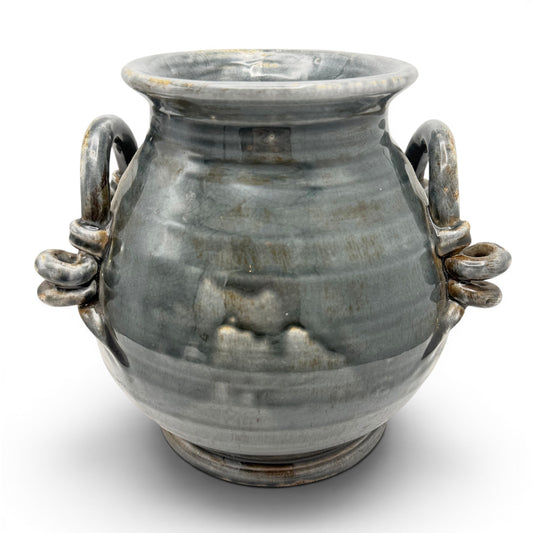 Handmade Dark Green/Gray Ceramic Vase
