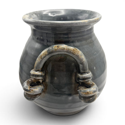 Handmade Dark Green/Gray Ceramic Vase