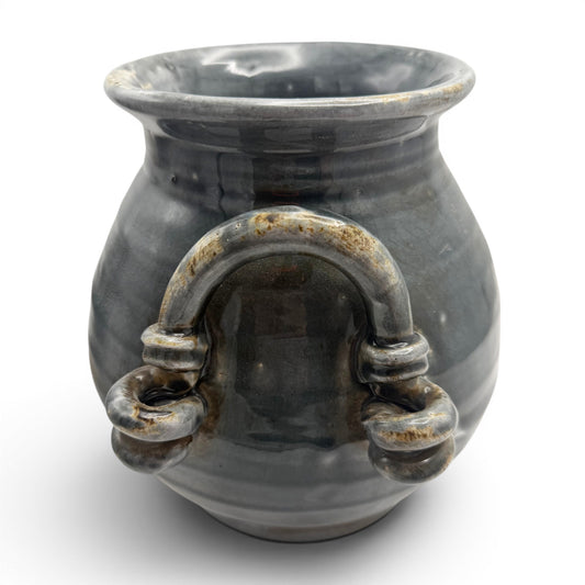 Handmade Dark Green/Gray Ceramic Vase