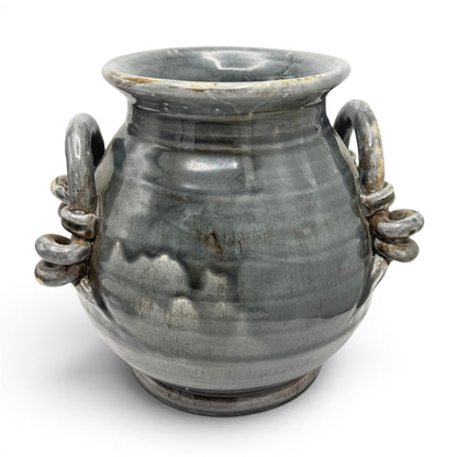 Handmade Dark Green/Gray Ceramic Vase