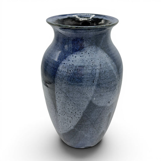 Handmade Gray/Blue Stoneware Vase