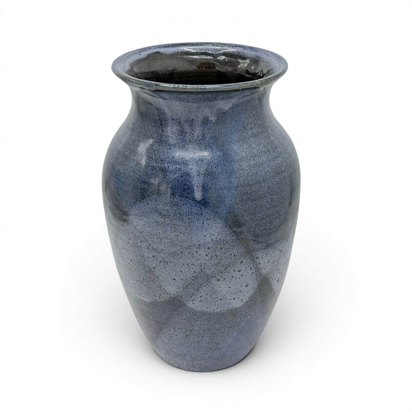 Handmade Gray/Blue Stoneware Vase