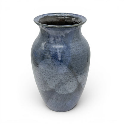 Handmade Gray/Blue Stoneware Vase