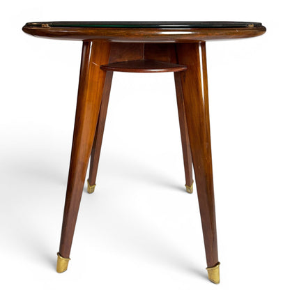 French Round Art Deco Table 1940s
