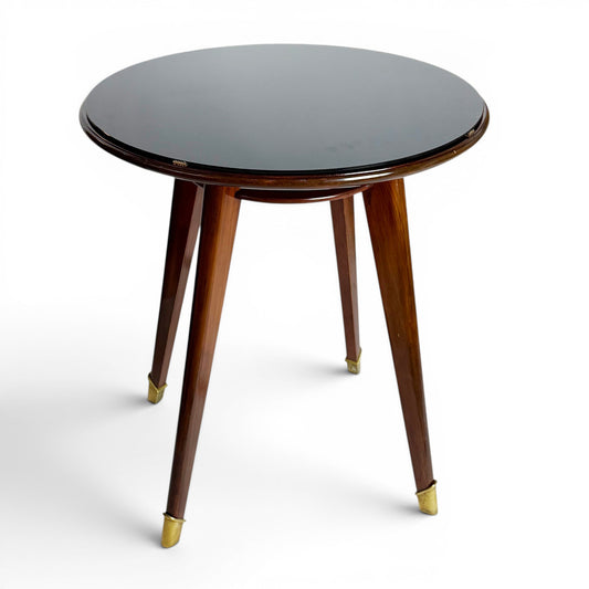 French Round Art Deco Table 1940s