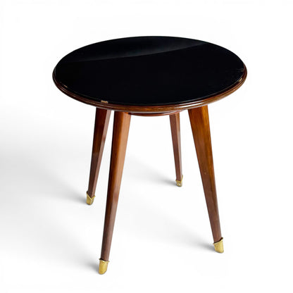 French Round Art Deco Table 1940s
