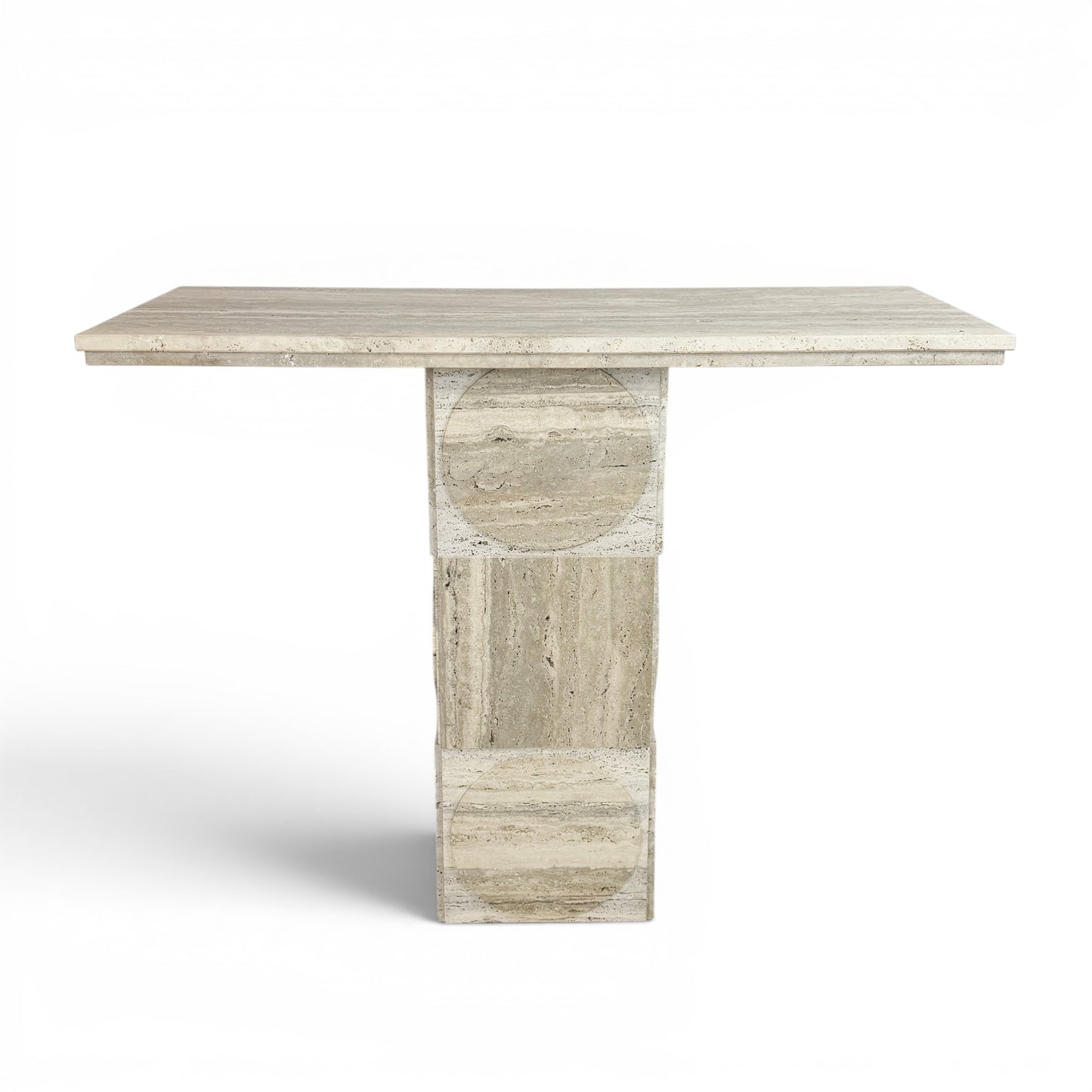 Italian Travertine Console Table