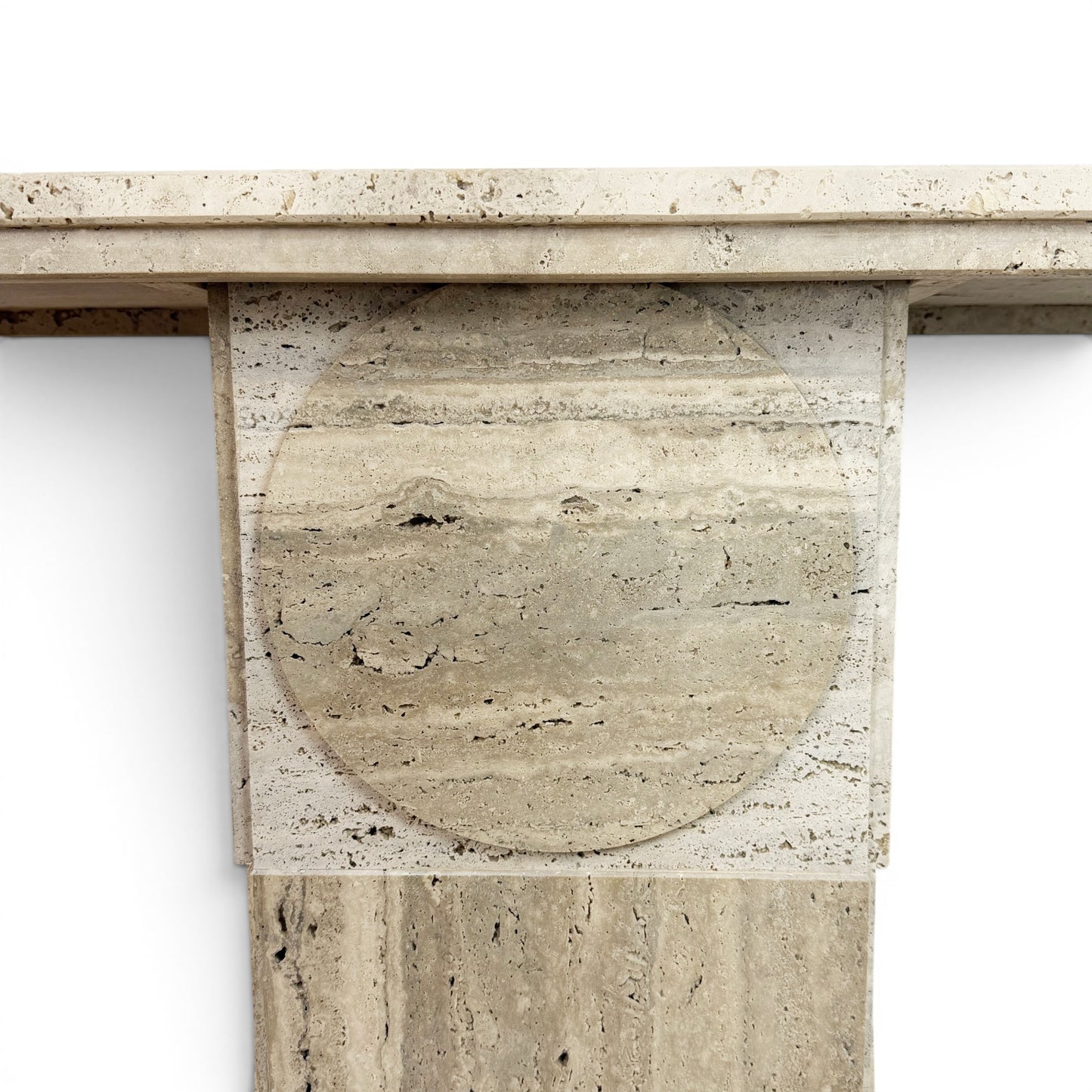 Italian Travertine Console Table