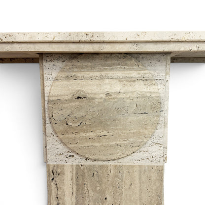 Italian Travertine Console Table
