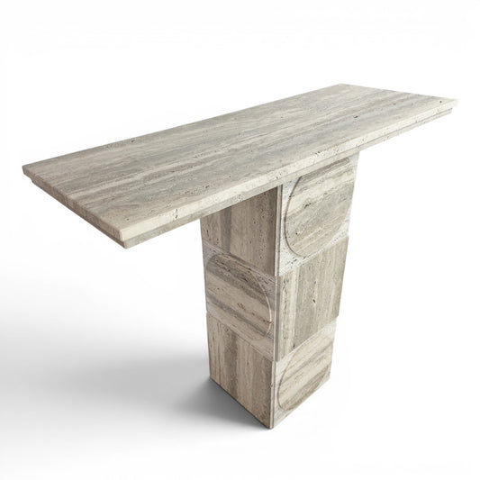 Italian Travertine Console Table