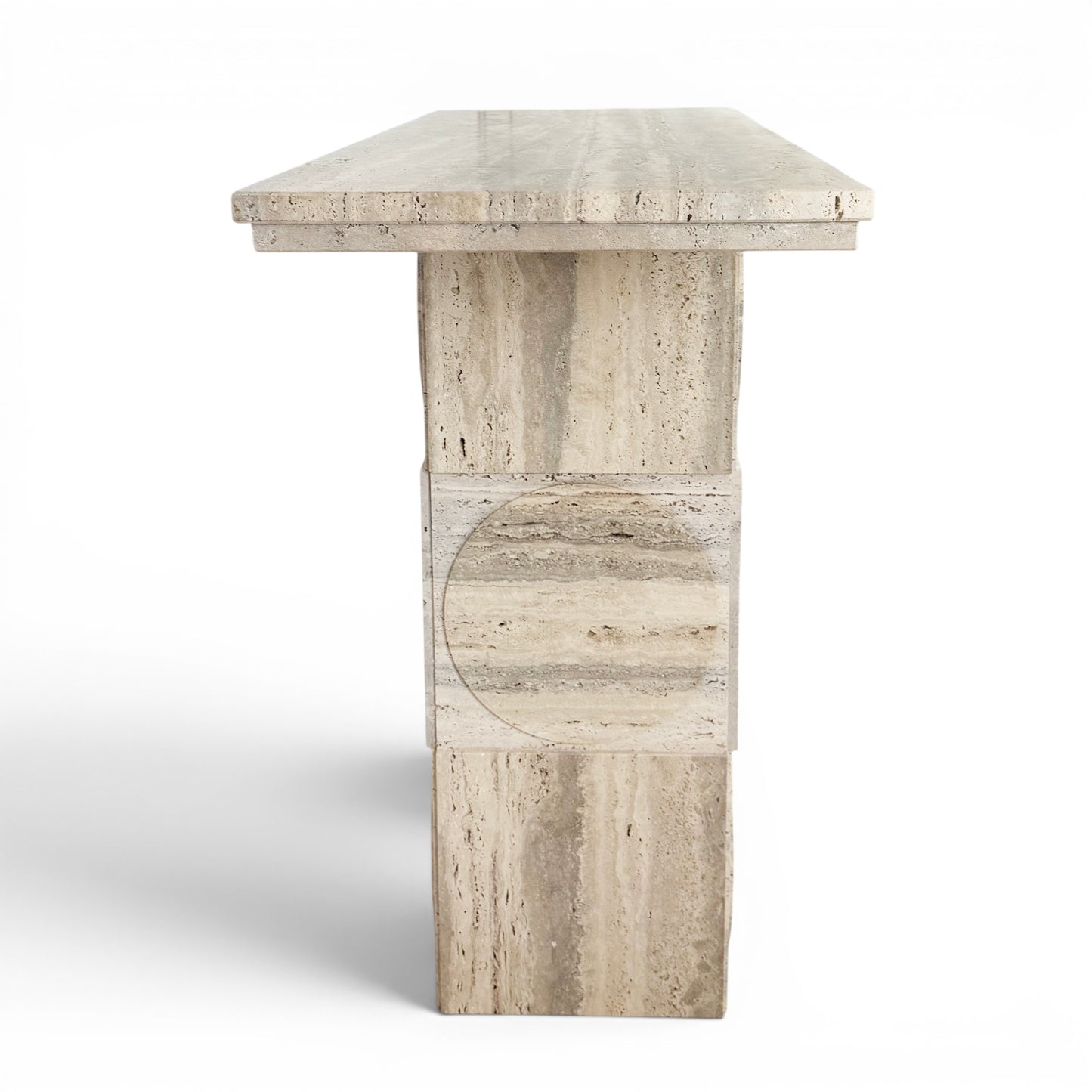 Italian Travertine Console Table